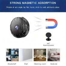 HD Mini WiFi Security Camera With Night Vision & Motion Alerts - USB Rechargeable, Portable, Wide-Angle, Easy App Setup