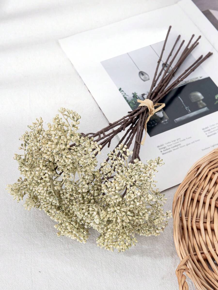 6/12/24 件满天星花束人造假满天星适用于婚礼新娘花束花环 DIY 插花花环家居办公室桌面装饰中心装饰真实触感，满天星人造花散装，真实触感仿品 - 彩色 - 查看 1