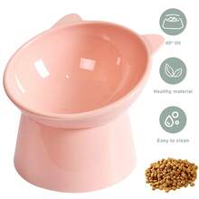 Tilted Feeding Bowl With Neck Protection, Comfortable Eating For Cats Or Dogs, Large Capacity, Novel Colors