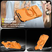 360° 旋转防摔手机壳支架适用于 Apple 11/12/13/14/15/16 Pro Max、S22/23/24+ UA04/A05/A14/A15/A24/A25/A34/A54S 系列、Moto、Pixel、Redmi 防水防震防刮