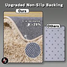 Fläche Teppiche für Wohnzimmer, Schlafzimmer Teppiche, weiche lange - Stapel, Seide - wie Teppiche, fluffige Wohnzimmer Fläche Teppiche, für Schlafzimmer, Schlafzimmer, Wohnzimmer, klappbar, Rutschschutz 240 * 300cm,Beige Minzgrün Regenbogenfärbung Regenbogen Rosa schwarz Grau Blau-grau gefärbt Bohnensandpulver Schwarzgrau gefärbt Kamelfarbe Übersetzung auf Deutsch - Kamelfarben - Übersicht 11
