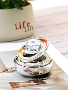 1 pieza Difusor de aromas con bola de cristal y soporte para fragancia de coche, con sensor solar inteligente y diseño de anillos giratorios de levitación, liberación automática de fragancia de larga duración, ambientador de coche, accesorio elegante, regalo para el Día de la Madre