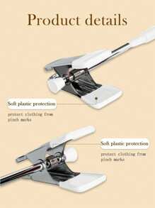 10pcs Stainless Steel Pants Clips - Expandable, 35g Weight, Seamless, Easy To Use - Ideal For Wardrobe And Home Use - Great For Hanging Skirts And Children's Clothing