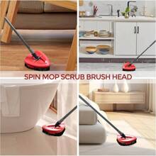 Scrub Brush, 2 Pcs Spin Mop Scrub Brush Head Compatible For O Cedar EasyWring 1Tank System, Hard Bristle Cleaning Brush For, Kitchen, Tub And Tile