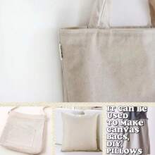 1 件纯色亚麻棉布，用于装饰、DIY 绘画、包包制作、枕头、桌布的棉布 - 棉麻 - 查看 8