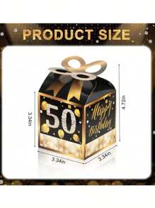 30 Peças Caixas de Presente para Festa de Aniversário Pretas, Incluindo Caixas Comemorativas de 15º, 40º, 50º, 60º, 70º e 80º Aniversário, Presentes de Festa de Aniversário, Itens Comemorativos de Aniversário, Decorações para Convidados de Casamento, Presentes para Convidados de Casamento, Presentes do Dia dos Namorados, Suprimentos de Cozinha e Bar, Lembrancinhas de Festa