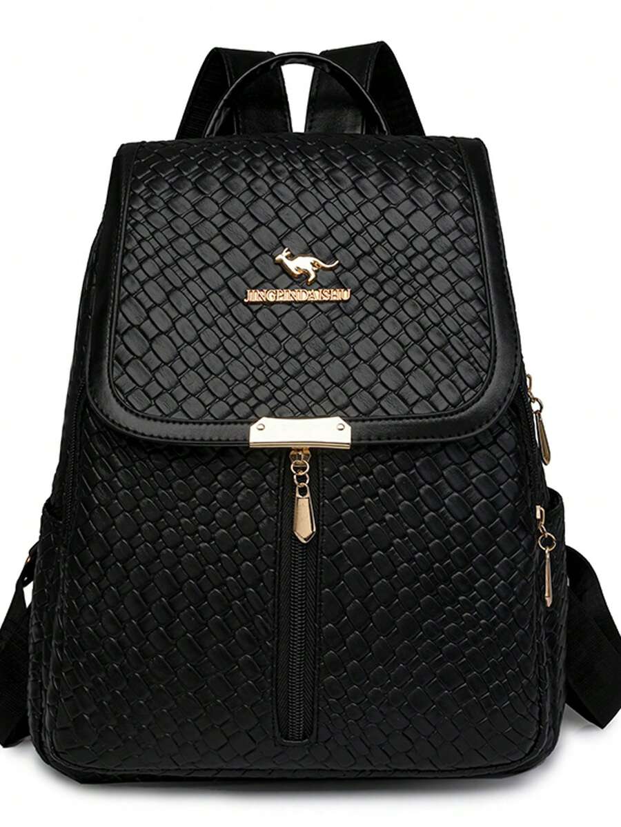 Women's Soft Leather Backpack, Large Capacity Ladies Backpack, Casual Travel Backpack For Women, Girl Backpack - Black - View 1