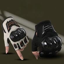 زوج قفازات بدون أصابع نصف الأصابع للرجال، قفازات مضادة للانزلاق للرياضات الخارجية والدراجات، قفازات ركوب