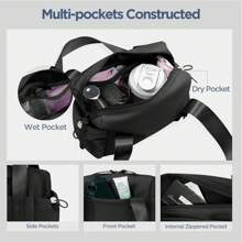 Gym Bag Women Girls Small Gym Tote Bag With Wet Compartment Waterproof Travel Duffle Bag Cute Workout Sport Bag, Black,, Fashion - 粉色 - 查看 2