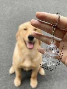 1 pièce/5 pièces Boîte de rangement et de stockage pour poils de chat et de chien de compagnie très attrayante et transparente, pendentif commémoratif, porte-clés, cadeau commémoratif, chat orange, chat Sanhua, Teddy, Bomei, Chaigou, Bixiong, Samoye, Golden Hair, Corgi, West Highland, stockage de poils de chien tacheté - Transparent - Voir 21