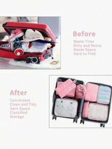 9 件旅行收纳袋衣服内衣化妆品鞋行李打包立方体旅行整理袋洗漱用品袋（无分配瓶）包、房间装饰、包、化妆包、梳妆台、旅行、化妆包、旅行必需品、整理器、存储、旅行必需品、化妆品整理器、化妆包、化妆品整理器、整理器、洗漱用品包、桌面整理器、化妆包、化妆袋、化妆品整理、梳妆台配件、化妆袋、化妆包