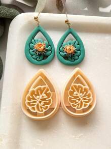 1/2/10件装波西米亚热带树叶粘土切割器，用于珠宝制作，夏季耳环粘土工具，海滩度假树叶吊坠粘土切割器，用于DIY吊坠、项链、手链 - Clay Cutter - 查看 14