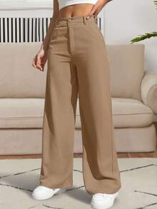 Women Pants - Brown - View 2