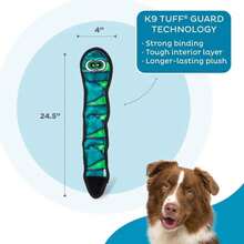 Outward Hound Durablez Stuffing-Free Squeaky Interactive Dog Toy, Tough Plush, Gecko, Green, Large - 顏色A - 查看 3