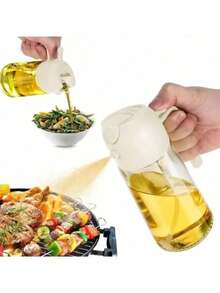 1PC 16.5oz Oil Dispenser Bottle For Kitchen - 2 In 1 Olive Oil Dispenser And Oil Sprayer - 470ml Olive Oil Bottle - Oil Sprayer For Cooking, Restaurant Kitchen, Salad, Barbecue - Multicolor - View 6
