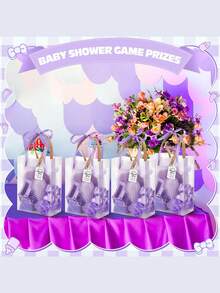 68/74PCS/6Sets Birthday Party Prizes For Winners Gifts Headband Hair Brush Jewelry Box Compact Mirror Powder Puff Hair Tie Claw Gift Bag Bridal Shower - Nhiều màu - Xem 5