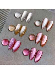 XEIJAYI 1pc Ice Candy Cat's Eye Gel Nail Polish - Peelable, UV/LED Soak-Off,  Glossy Finish For DIY & Salon Use-No Magnetic Stick Included - 彩色 - 查看 2