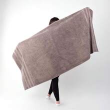 SOFE H&L. |   Olea - Juego de 3 toallas de baño de algodón turco de lujo: 1 toalla de baño, 1 toalla de mano, 1 paños de lavado,, gruesa, premium, suave, duradera y absorbente - juego de toallas de - Gris Oscuro - Ver 6