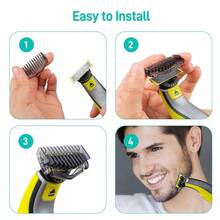 Peines guía de 1/3/5 mm compatibles con la afeitadora Norelco OneBlade, kit de protectores, recambios de protectores de recortadora para cara y Body