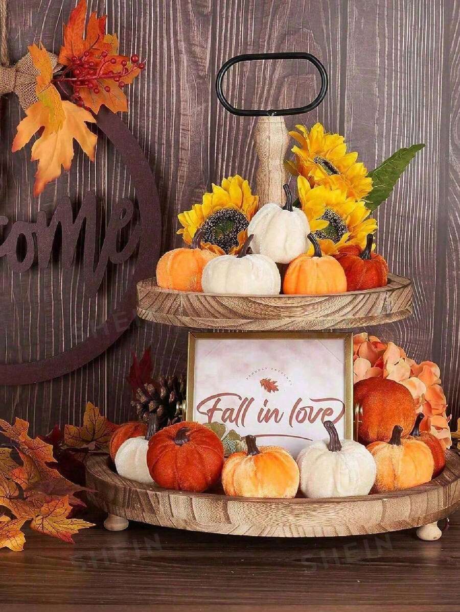 6 bucăți - Decorațiuni de dovleci din spumă de catifea artificială, Decorațiuni de dovleci de toamnă pentru casă, Dovleci falși asortați din catifea, Decor de masă artificial de toamnă, Ziua Recunoștinței reutilizabil, Centru de masă de toamnă, Dovleac artizanal din catifea pentru casă de toamnă, Recoltă de Ziua Recunoștinței decorativă, Centru de masă, Decorațiuni de Halloween