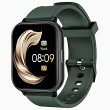 1 件男女通用舒适硅胶表带智能手表，升级版配备无线通话、计步器、卡路里计数器、运动追踪、多种运动模式、远程摄像头、音乐控制、闹钟、通知、180mAh 锂离子电池、1.83 英寸全屏触摸显示屏，兼容 Android 和 IOS，适合作为节日礼物