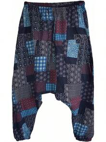 Mens Womens Harem Pants Loose Fit Boho Yoga Hippie  Drop Crotch Trousers-20256688 - Phong cách 4 - Xem 7