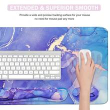 Large Keyboard Mouse Pad Set, Extended Mouse Pad+Keyboard Wrist Rest Support, Memory Foam Ergonomic Easy Typing, 4Pcs (35.4*15.9 In) Desk Pad Set For Home Office Study Game - Colorful-671326 - xin - View 6