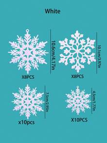 36 قطعة - زينة ثلجية لعيد الميلاد ، قلادات لتزيين شجرة عيد الميلاد ، زخارف ثلجية لامعة من البلاستيك لتزيين شجرة عيد الميلاد في الشتاء ، أحجام متنوعة ، زخارف ثلجية للأعمال اليدوية ، ديكور داخلي لعيد الميلاد وعالم الشتاء الساحر ، مناسبة لحفلات عيد الميلاد وأعياد الميلاد والاجتماعات العائلية وديكور العطلات المنزلية