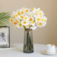 3/6 Stücke Frühlingsblumen, Künstliche Narzissen, Simulierte Blumen, Echte Blüten, Tischdekoration für Zuhause, Hochzeitstische, Weihnachtsdekoration, Blumenarrangements, Wohnzimmerdekoration, Weihnachtsszenen-Dekoration, Raumdekoration, Hochzeitsartikel, Hochzeitsgeschenke (ohne Vase)