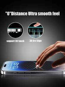4 件兼容 16e/16/15/14/13/12/11 Pro Max/XR/X/XS Max/7/8 Plus 系列，6.1 英寸磨砂屏幕保护膜，防眩光防刮钢化玻璃膜，全覆盖，光滑灵敏触感，适合作为生日、家人、朋友的礼物，手机屏幕保护膜，手机配件屏幕保护必需品，适用于日常防护、办公室、家庭防水防震防摔防刮 - 無色 - 查看 6
