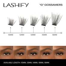 Lashify Gemini 12mm Gossamer Lashes In Black, Easy DIY False Lashes For A Voluminous, Wispy And Playful Look - 黑色 - 查看 4