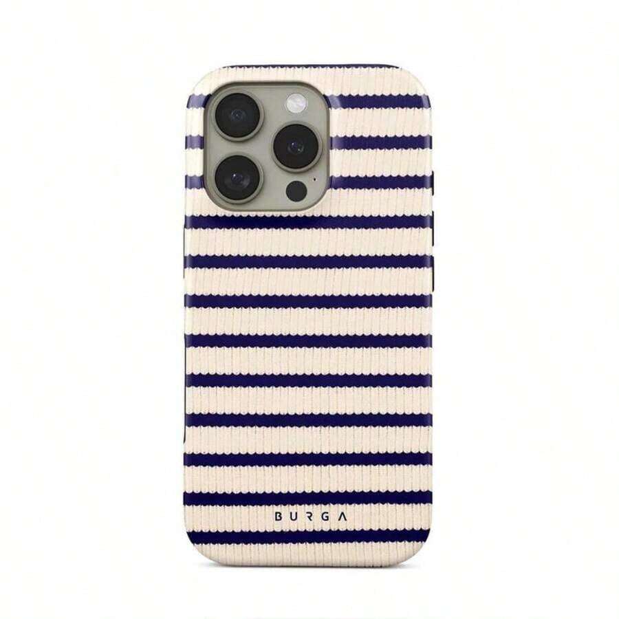 Burgi Old Money IPhone Cases, Navy Striped, Tough Cases For IPhone 16 15 14 13 12 Pro Max, Gift For Her And Lover - 混合色1 - 查看 1