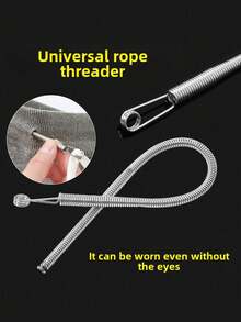 轻便穿线器，适用于各种缝纫活动，家用缝纫工具，绳子/丝带穿线器，柔性穿线器，多功能松紧带/腰带穿线器，绳索辅助装置，弹簧眼穿线器