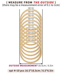 10 قطعة/مجموعة حلقات تطريز من الخيزران لل- DIY، إطارات تطريز، حلقات معلقة لأحلام الصائد، مناسبة لديكور المنزل، الزينة الجدارية، ديكورات هالوين وعيد الميلاد، إكسسوارات المكتب والسرير، زينة السيارة، الهاتف، سلسلة المفاتيح، الحقائب والملابس