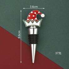 Mejor vendedor, Tapón de botella de vino con sombrero de Navidad, Sellador de botellas de vino, Regalo navideño - Multicolor - Ver 9