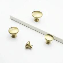 Round Brass Gold Furniture Handles For Drawers Bathroom Kitchen Storage Cabinet Pulls Wardrobe Shoe Cupboard Door Knob - Multicolor - View 7