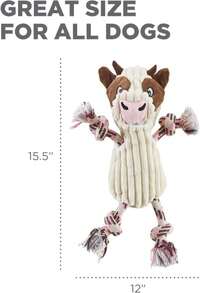 Outward Hound Scrunch Bunch Duck Interactive Plush Squeaky Dog Tug Toy - Xanh và trắng - Xem 8