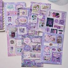 1 pezzo Libro di adesivi in stile minimalista, adesivi sagomati estetici Ins per scrapbooking, decorazione di custodie per telefono, forniture per artigianato