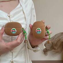 Novelty Velvet Kiwi Creative Earphone Protective Case, Compatible With AirPods 1/2/3/4/Pro/Pro2(Nd) - Brown - View 4