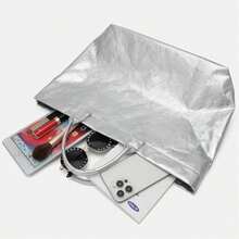 Stylish PVC Tote Purse For Women - Classy Handbag, Elevate Your Outfit With This Fashion Bag - Bạc - Xem 2