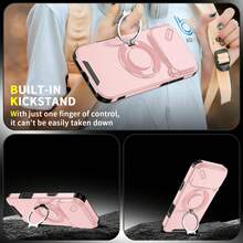 360°旋转防摔手机壳支架适用于 Apple 11/12/13/14/15/16 Pro Max、S22/23/24+ UA04/A05/A14/A15/A24/A25/A34/A54S 系列、Moto、Pixel、Redmi - 粉色 - 查看 9