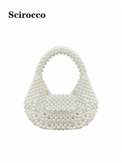 Autumn/Winter Luxury Handmade Beaded Mini Handbag, Shiny Crystal Evening Bag