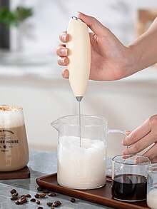 Electric Milk Frother, Powerful Handheld Milk Frother, Mini Milk Frother, Coffee Stirrer, Stainless Steel Drink Mixer, Suitable For Coffee, Latte, Cappuccino, Matcha, Hot Chocolate, Portable Milk Frother, Cordless Electric Mixer Mini Coffee Machine - Multicolor - View 4