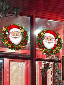 1/2/3sets Christmas Wall Sticker Set - Santa Claus, Christmas Tree & Squirrel Decorative Decals For Living Room, Bedroom, And Window Glass - Self-Adhesive, Removable, Waterproof Holiday Decoration For Festive Atmosphere.Perfect Halloween And Christmas Gift For Lovers, Parents And Friends.