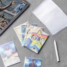 50入透明Pence卡套，適用於交易卡、MTG棒球卡、運動卡、遊戲卡標準卡，塑膠軟卡套卡片保護套，學校用品、返校季、標籤與索引、卡套與掛繩，父親節禮物、母親節禮物 - 無色 - 查看 11