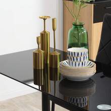 Ensembles de table et chaises de salle à manger - Noir - Voir 4