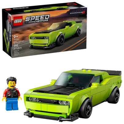 LEGO Speed Champions Dodge Challenger SRT Hellcat Sports Car Toy - Building Set For Learning, Play And Display - Kids Toy For Boys And Girls, Ages 9+ - Birthday Gift Idea For Race Car Fans - 77237
