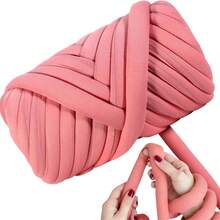 YYzzCaithe 1pc 250g Chunky Yarn For Knitting Blankets, 1 Roll Thick Icelandic Yarn For DIY Bags, Handmade Knitting, Pillows, Cat Beds, Super Bulky Roving Fabric Strips Suitable For Weaving Various Items, No Tools Needed, Handmade Crafts - Multicolor - View 2