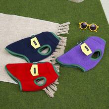 25件装冬季宠物棉质背心，宠物棉质背心，狗狗动物棉质背心，猫咪新款动物服装，加厚碎花狗狗羽绒服，小型犬服装，秋冬新款加厚背心 - 紅色 - 查看 3