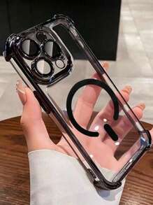 （含镜头保护膜）1 个电镀四角防摔新手机壳，适用于 17 Pro Max/16 Pro Max/15/14 Pro/13/12/11/XR/XS Max/8、Galaxy S25 系列、S24 系列、S23 系列、S22 系列、A05、A35、A55 保护套，防水防震防刮